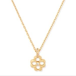 SALE! New Kate Spade Gold Flower Charm w\ Crystal Necklace
